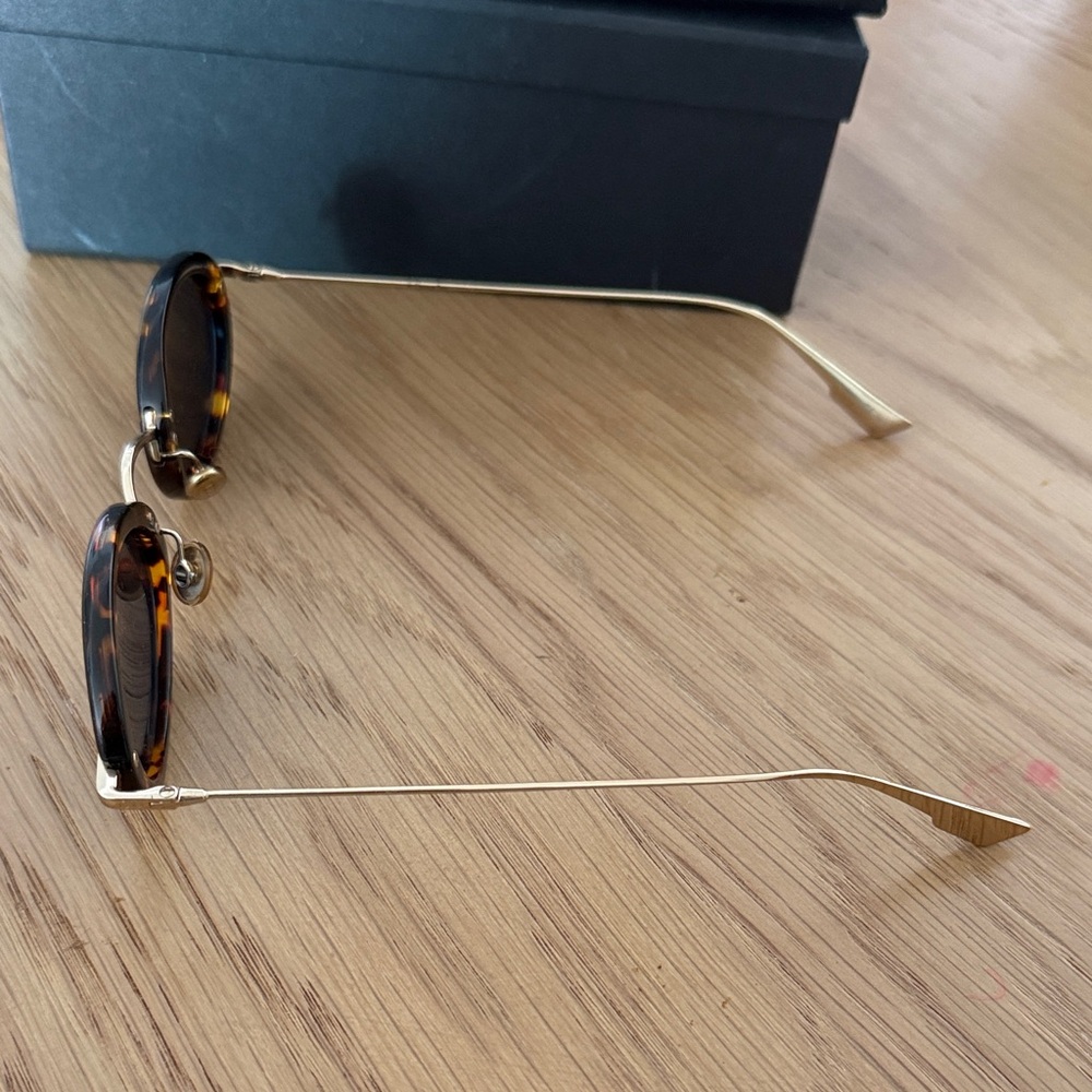 Dior brown and Gold Oval Glasses - Picture 3 of 7